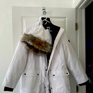 Andrew Marc White Snorkel Coat